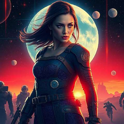 Preview for Futuristic-space-warrior-art-aiunique-template-fb5e8