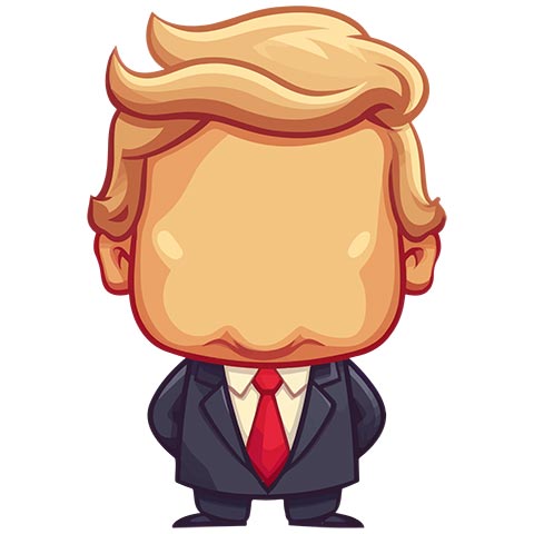 Preview for Cartoon-donald-trump-illustration-emoji-human-template-69064