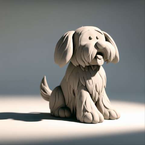 Preview for Clay Dog Sculpture Design Template