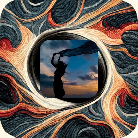 Preview for Dancing-at-sunset-ai-image-template-29462