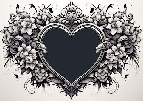 Preview for Ornate-heart-frame-illustration-love-frame-template-4284e