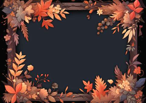Preview for Floral-frame-design-template-fall-frame-fa07f