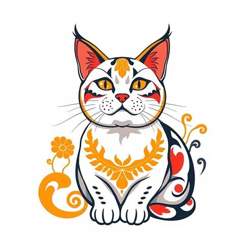 Preview for Maneki-neko-illustration-aistickerartstyle-template-062d1