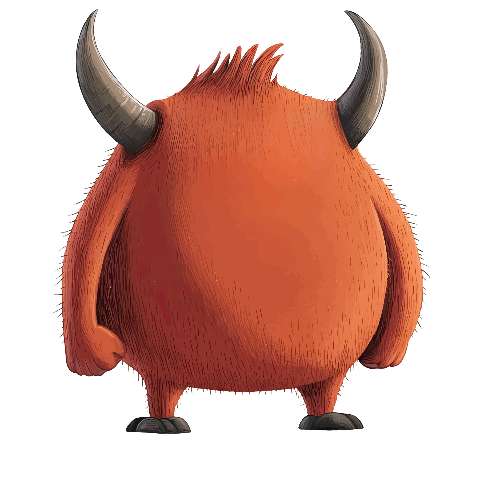 Preview for Orange-horned-monster-illustration-smooth-monster-template-de3d0