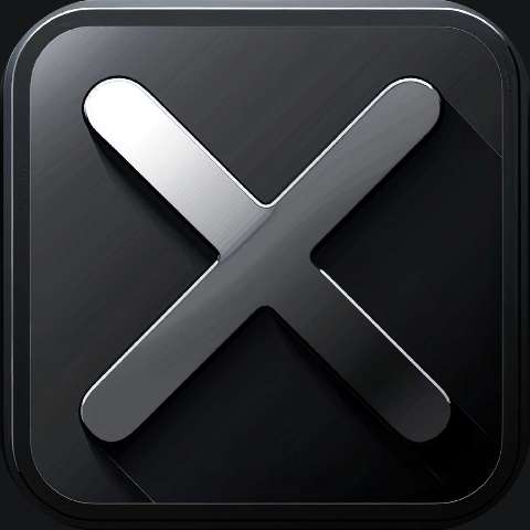Preview for Dark X App Icon Template
