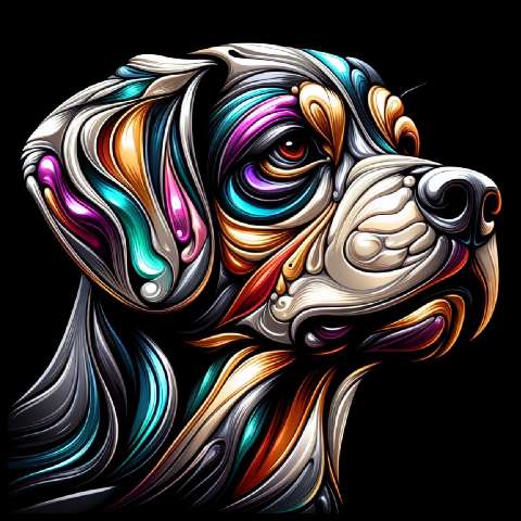 Preview for Vibrant Dog Art Template
