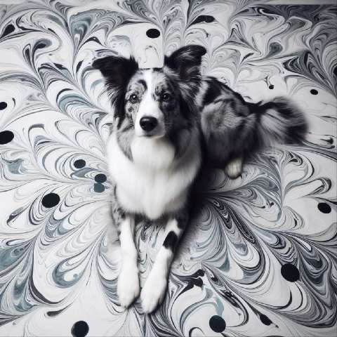Preview for Dog On Marble Background Template
