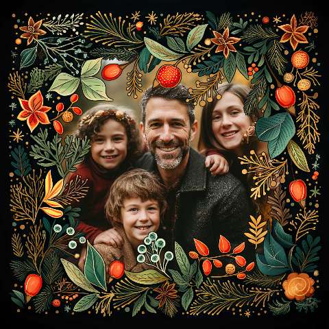 Preview for Family-christmas-portrait-christmas-frame-template-96de6