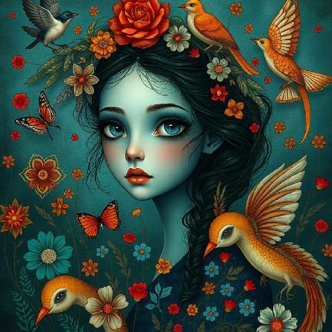 Preview for Surreal-floral-portrait-art-aifeatured-template-1d39e