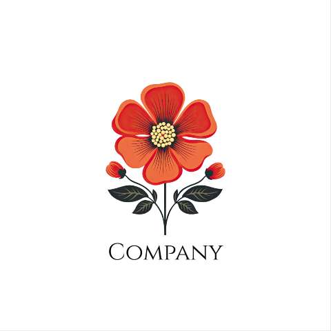 Preview for Red-flower-company-logo-logo-flower-template-2683c