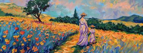 Preview for Impressionist-field-scene-mothers-day-template-f7826