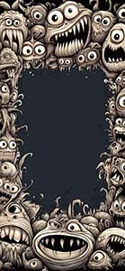Preview for Cartoon-monster-frame-design-halloween-frame-template-b5f1e