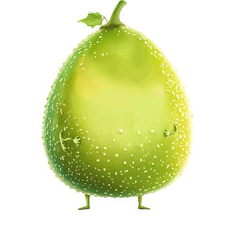 Preview for Cartoon-pear-character-illustration-fruit-monster-template-de5d3