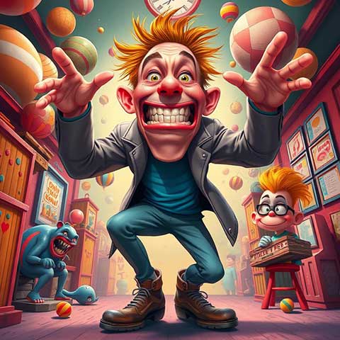 Preview for Clown-juggling-balls-aicartoon-template-cce7e