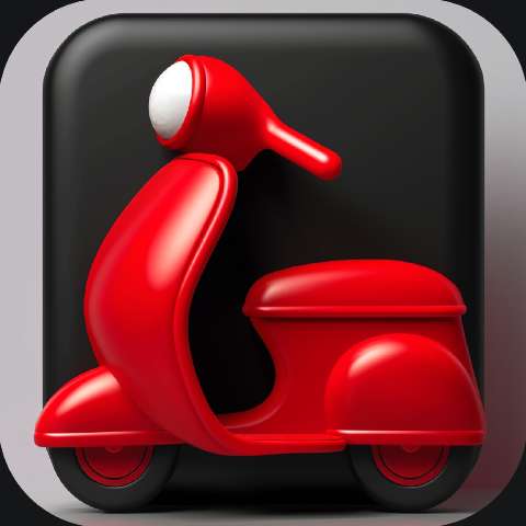 Preview for Red-scooter-icon-chanel-template-054ff