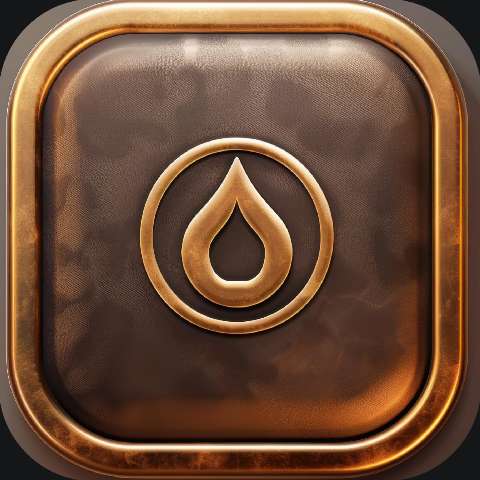Preview for Golden-droplet-icon-hermes-template-c8be2