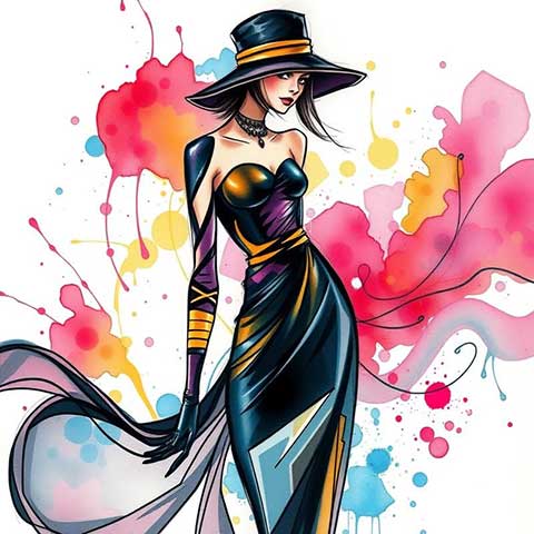 Preview for Witch-fashion-illustration-art-aiartstyle-template-83fae