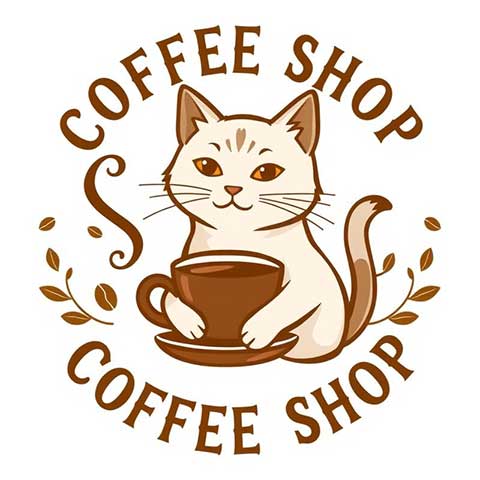 Preview for Cat-coffee-shop-logo-aistickerlogo-template-2f44f