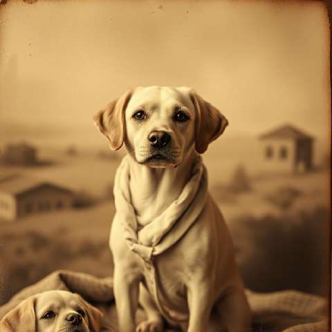 Preview for Vintage-labrador-retriever-photography-aiphotography-template-a0a1b
