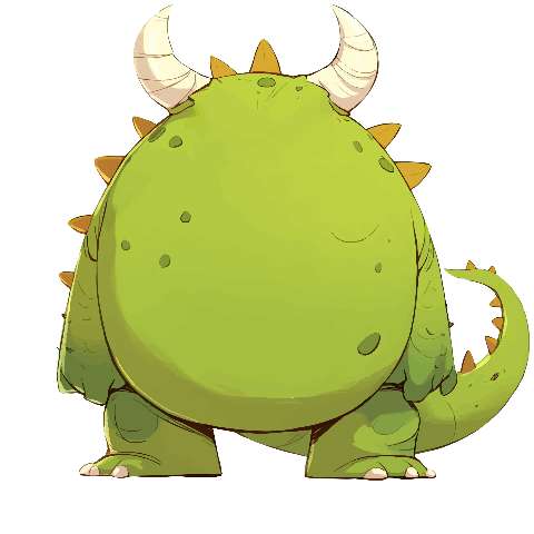Preview for Cartoon-green-dragon-illustration-large-monster-template-569e5
