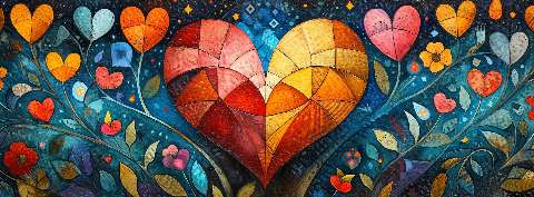 Preview for Mosaic-heart-art-valentines-facebook-template-5dfc2