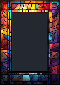 Preview for Stained-glass-frame-template-instagram-post-857d2