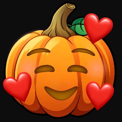 Preview for Smiling-pumpkin-with-hearts-emoji-halloween-template-2ddb3