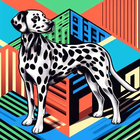 Preview for Dalmatian-geometric-art-aiold-template-33347