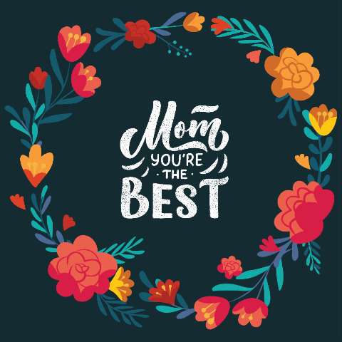 Preview for Mom-you-re-the-best-floral-greeting-mothers-day-template-8f456