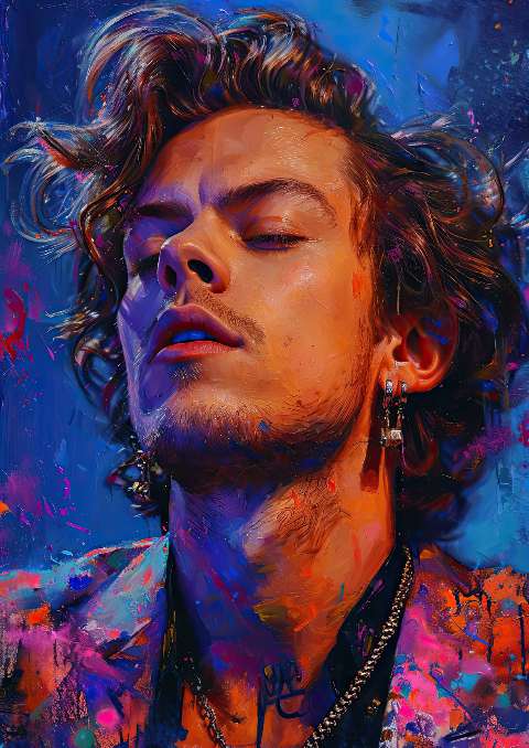 Preview for Harry-styles-digital-portrait-celebrities-template-d27c5