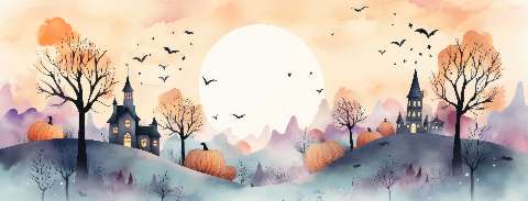 Preview for Halloween-spooky-landscape-illustration-halloween-social-templat-dbe81