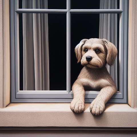 Preview for Adorable Puppy Window Template