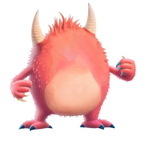Preview for Red-monster-character-design-whimsical-monster-template-3d8ed