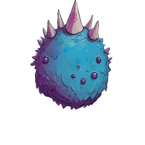 Preview for Spiky-blue-creature-illustration-monster-torso-template-24be9