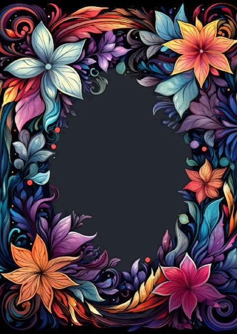 Preview for Floral-frame-design-template-colorful-frame-78da0