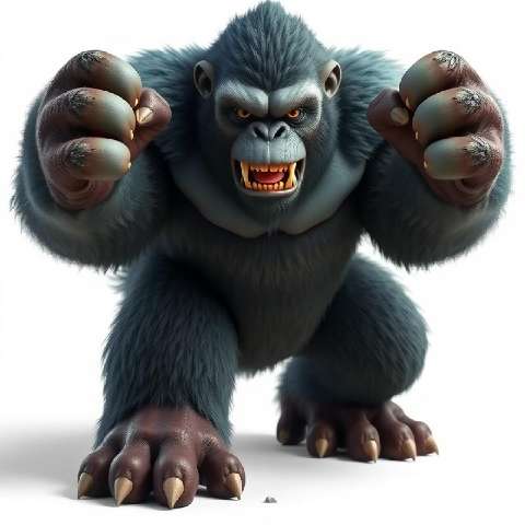 Preview for Aggressive-gorilla-3d-render-aimonsterstyle-template-66e2d