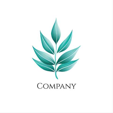 Preview for Teal-leaf-company-logo-logo-flower-template-fecd9
