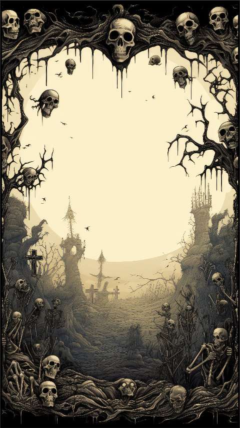 Preview for Spooky-cemetery-illustration-halloween-story-template-f7515