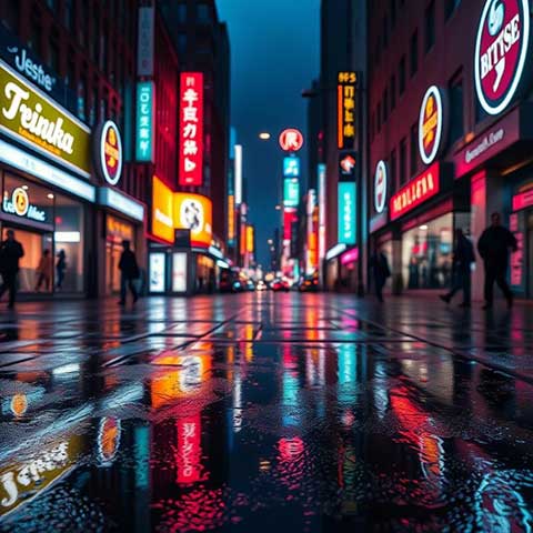 Preview for City-street-nightlife-aiphotography-template-eb9f8