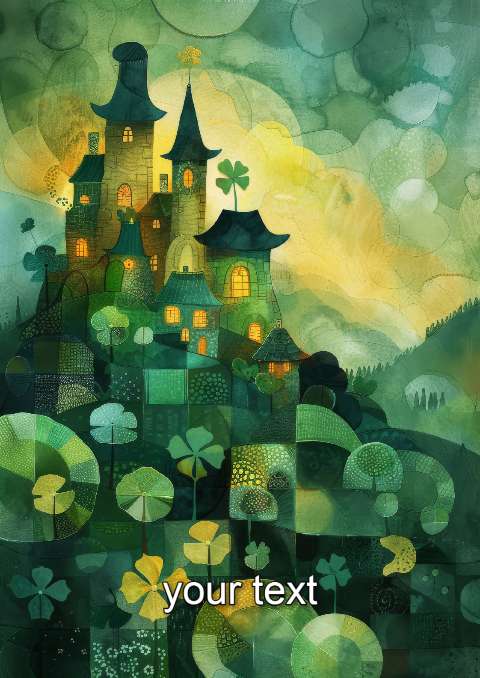 Preview for Whimsical-castle-illustration-st-patricks-template-aaf61