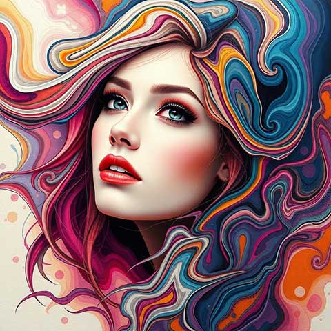 Preview for Colorful-woman-portrait-art-aifeatured-template-9833b