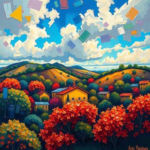 Preview for Autumn-landscape-painting-aiartstyle-template-8b615