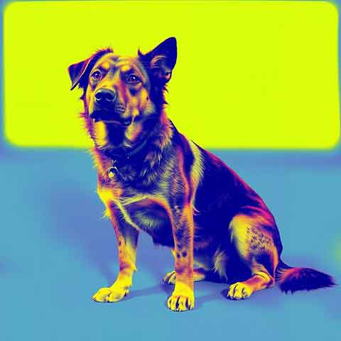 Preview for Vibrant German Shepherd Dog Portrait Template