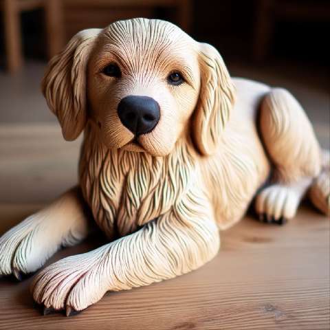 Preview for Golden Retriever Statue Design Template