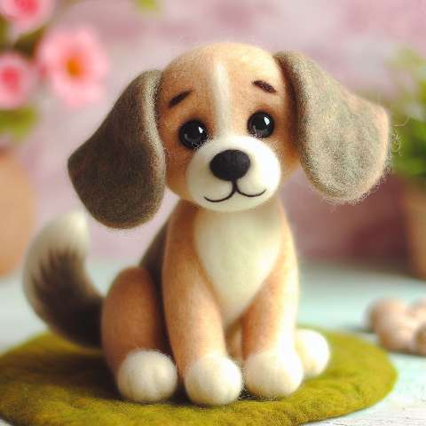 Preview for Felted Dog Figurine Design Template
