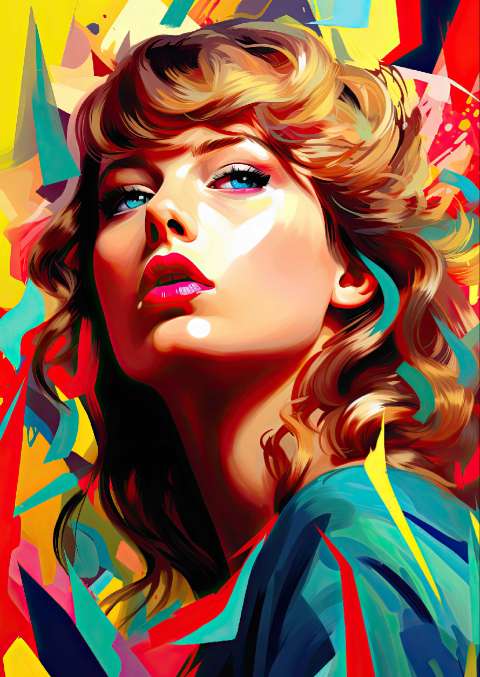 Preview for Pop-art-woman-portrait-taylor-swift-template-c7ec9