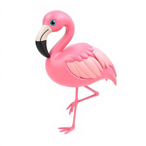 Preview for Pink-flamingo-lawn-ornament-aiemojianimals-template-a323a