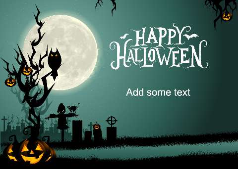 Preview for Halloween-spooky-graveyard-illustration-template-cc576