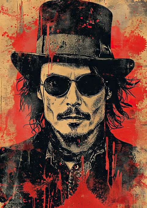 Preview for Johnny-depp-portrait-art-celebrities-template-6efc9