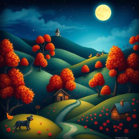 Preview for Serene-night-landscape-aiunique-template-fa8a9